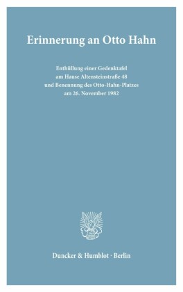 Erinnerung an Otto Hahn.