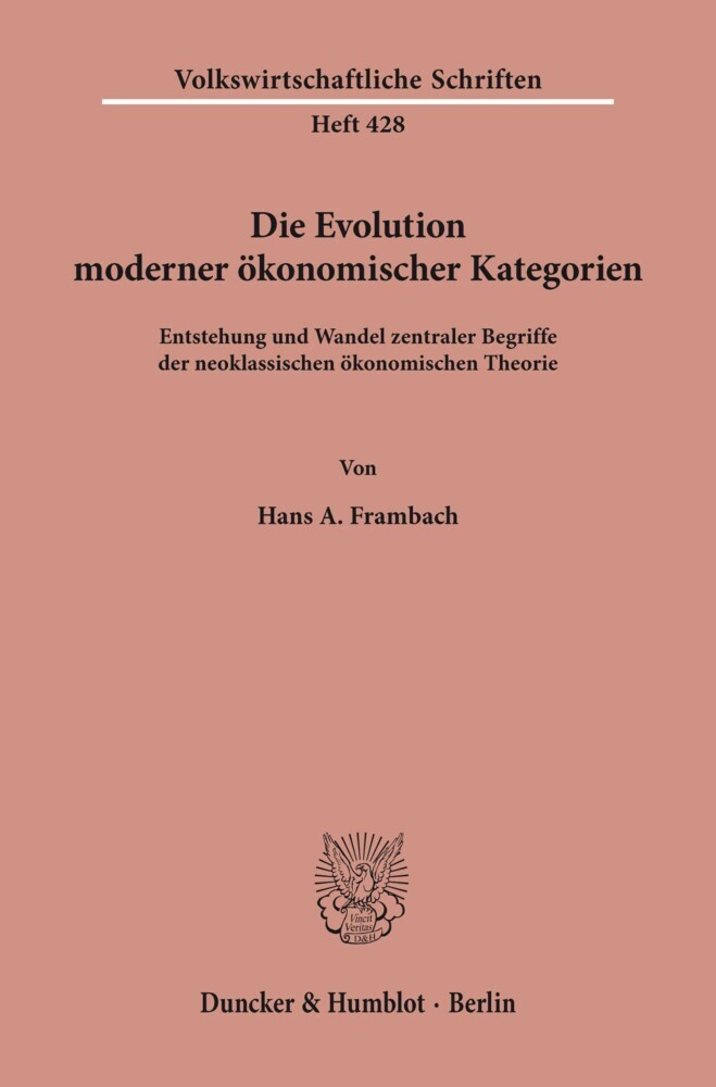 Die Evolution moderner ökonomischer Kategorien. main product photo
