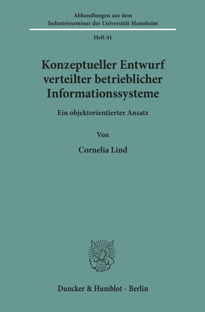 Konzeptueller Entwurf verteilter betrieblicher Informationssysteme. main product photo