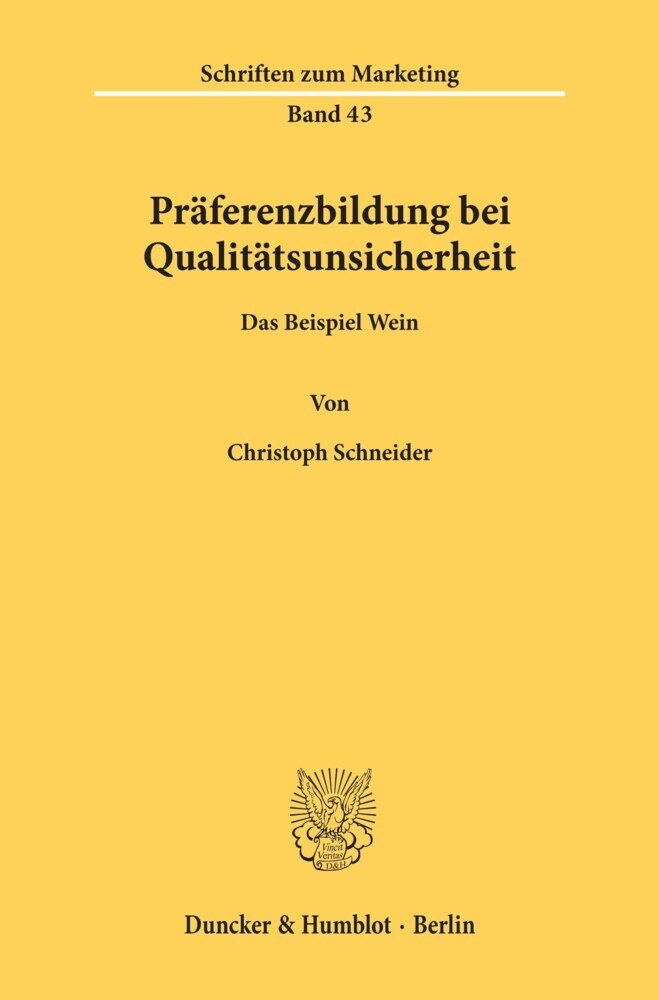 Präferenzbildung bei Qualitätsunsicherheit. main product photo