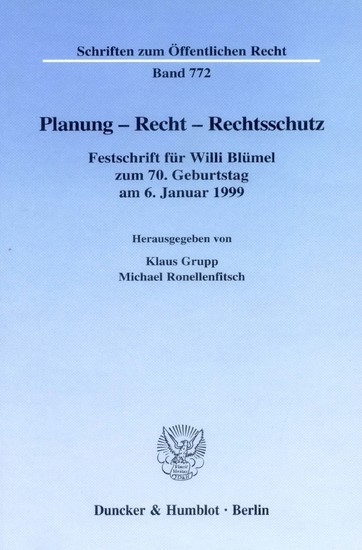 Planung - Recht - Rechtsschutz. main product photo