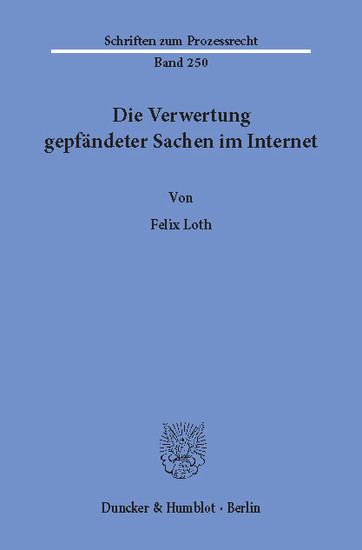 Die Verwertung gepfändeter Sachen im Internet. main product photo