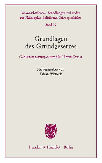 Grundlagen des Grundgesetzes. main product photo