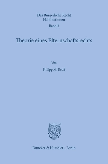 Theorie eines Elternschaftsrechts. main product photo
