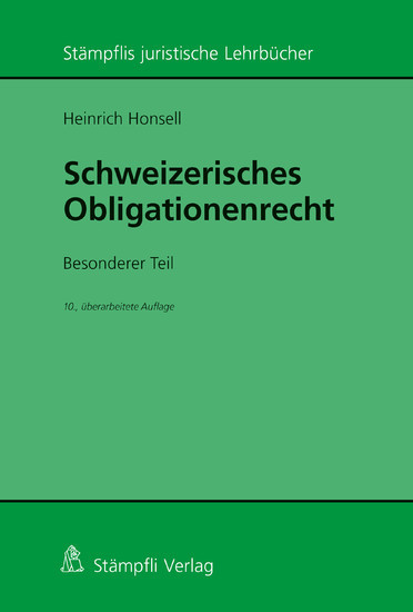 Schweizerisches Obligationenrecht. Besonderer Teil main product photo