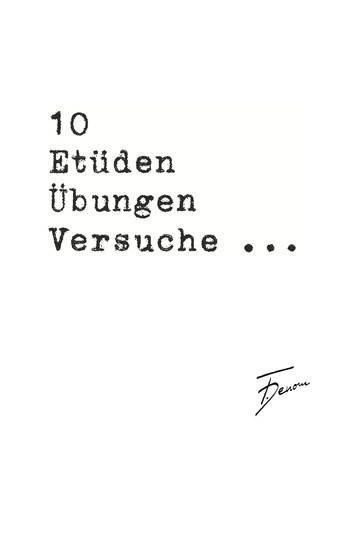 10 Etüden Übungen Versuche ... main product photo