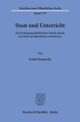 Staat und Unterricht.