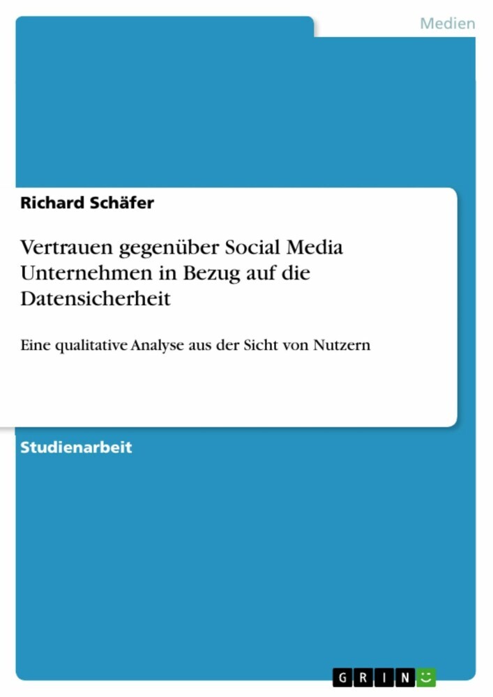 Vertrauen gegenüber Social Media Unternehmen in Bezug auf die Datensicherheit main product photo