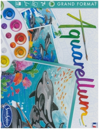 Aquarell-Malerei - Aquarellum Delfine