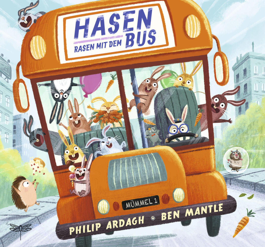 Hasen rasen mit dem Bus main product photo