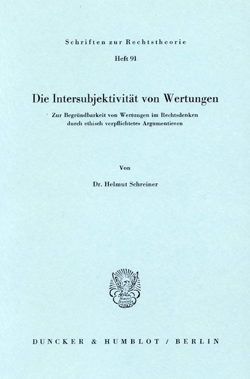 Die Intersubjektivität von Wertungen. main product photo