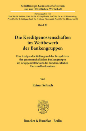 Die Kreditgenossenschaften im Wettbewerb der Bankengruppen.
