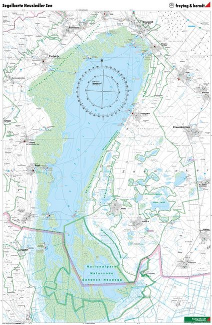 freytag & berndt Wander-Rad-Freizeitkarte Neusiedler See, Segelkarte 1:50.000, Poster, Plano in Rolle main product photo