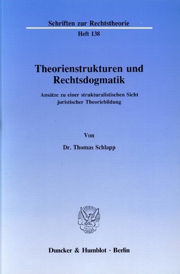Theorienstrukturen und Rechtsdogmatik. main product photo