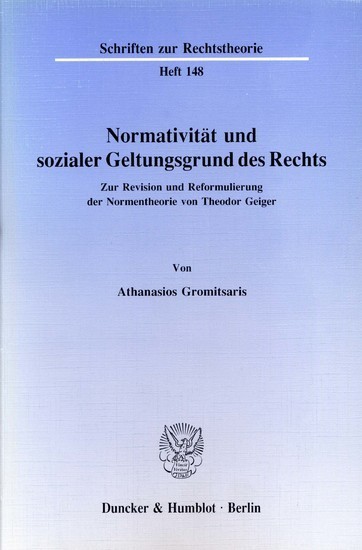 Normativität und sozialer Geltungsgrund des Rechts. main product photo