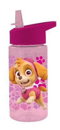 Paw Patrol, Girls, Trinkflasche Strohhalm transparent
