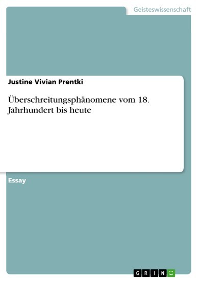 Überschreitungsphänomene vom 18. Jahrhundert bis heute main product photo