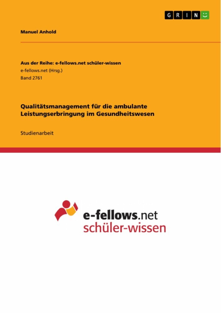 Qualitätsmanagement für die ambulante Leistungserbringung im Gesundheitswesen main product photo