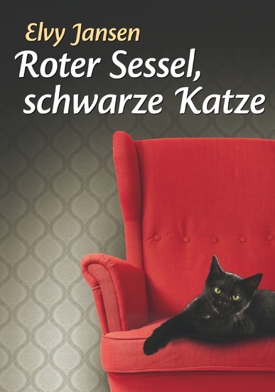 Roter Sessel, schwarze Katze main product photo