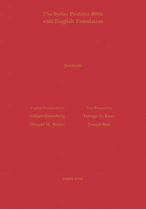 Jeremiah According to the Syriac Peshitta Version with English Translation