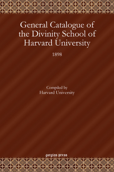 General Catalogue of the Divinity School of Harvard University main product photo