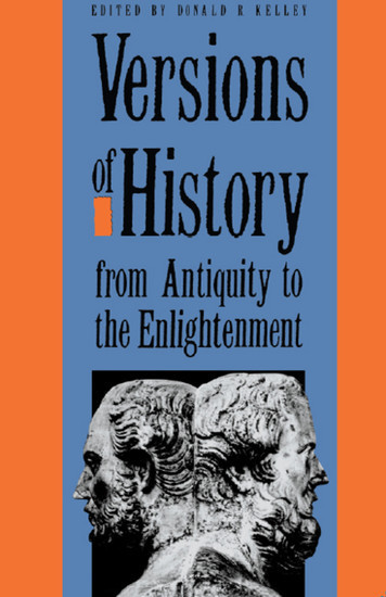 Versions of History from Antiquity to the Enlightenment main product photo