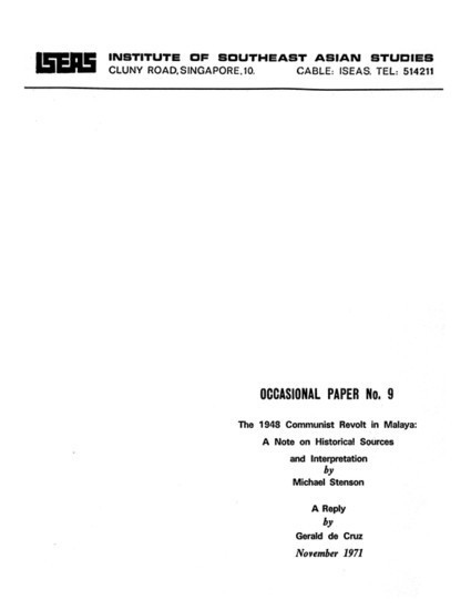 The 1948 Communist Revolt in Malaya main product photo