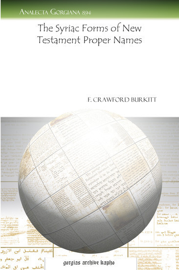 The Syriac Forms of New Testament Proper Names main product photo