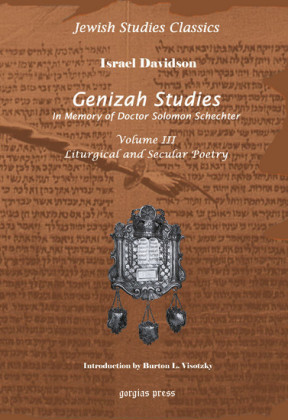 Genizah Studies in Memory of Doctor Solomon Schechter