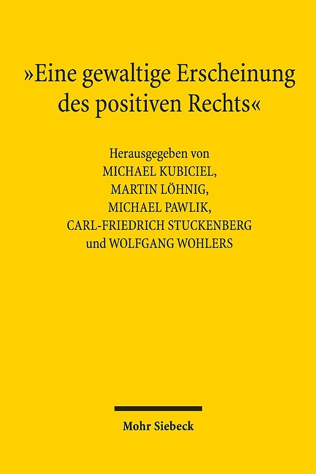 "Eine gewaltige Erscheinung des positiven Rechts" main product photo
