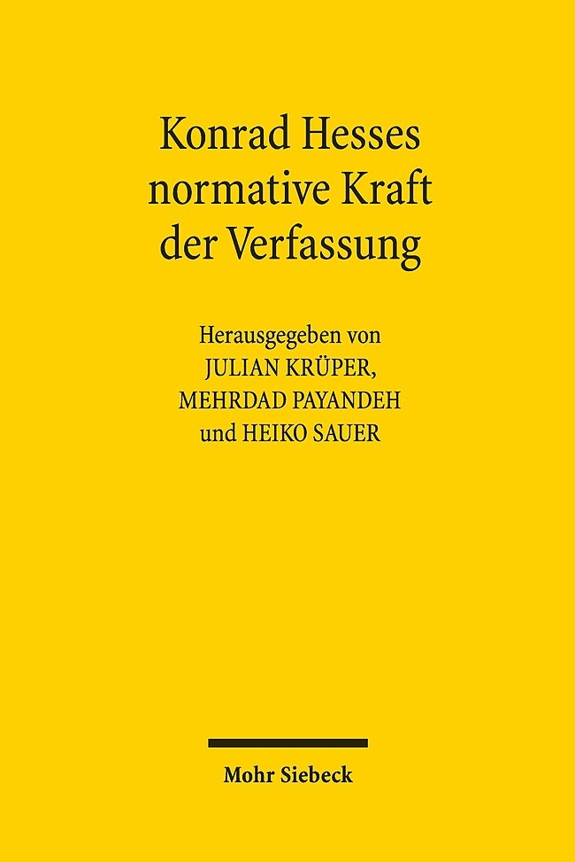 Konrad Hesses normative Kraft der Verfassung main product photo
