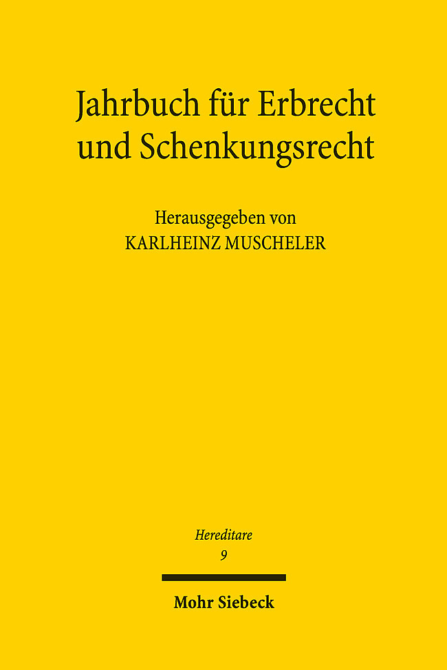 Jahrbuch für Erbrecht und Schenkungsrecht main product photo