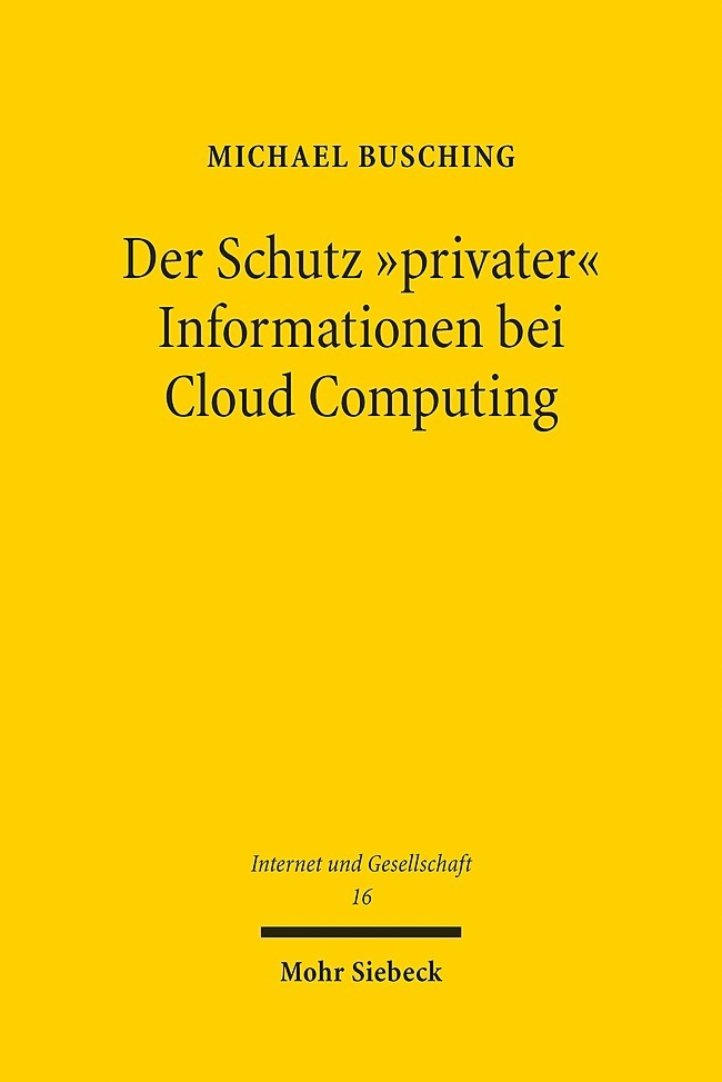 Der Schutz "privater" Informationen bei Cloud Computing main product photo