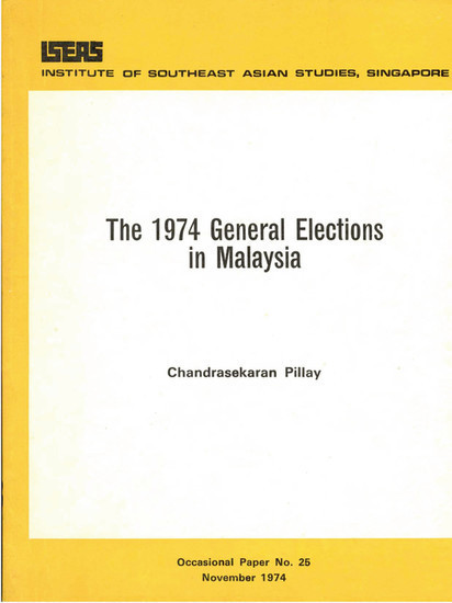 The 1974 General Elections in Malaysia main product photo