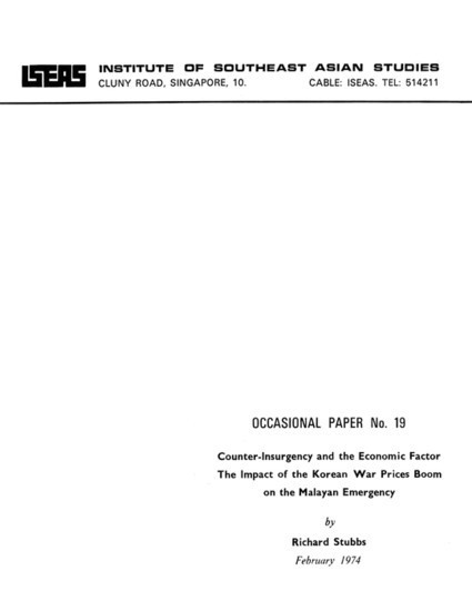 Counter-Insurgency and the Economic Factor main product photo