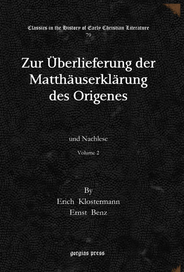 Zur Überlieferung der Matthäuserklärung des Origenes main product photo
