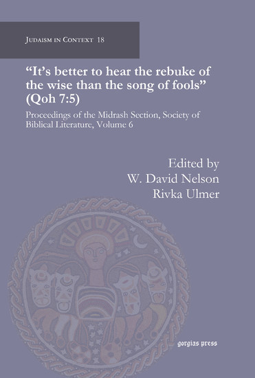 'It's better to hear the rebuke of the wise than the song of fools' (Qoh 7:5) main product photo