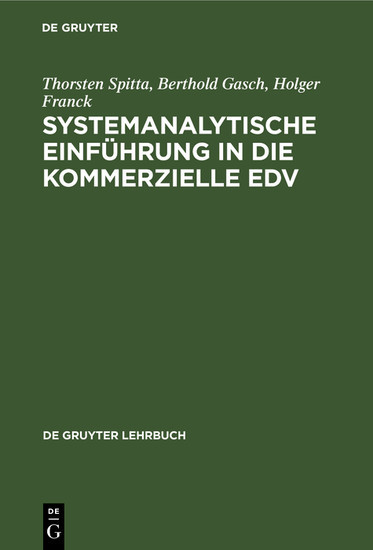Systemanalytische Einführung in die kommerzielle EDV main product photo