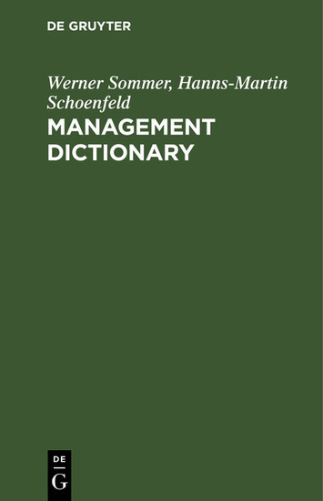 Management Dictionary main product photo