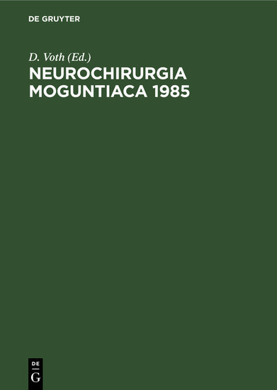 Neurochirurgia Moguntiaca 1985 main product photo