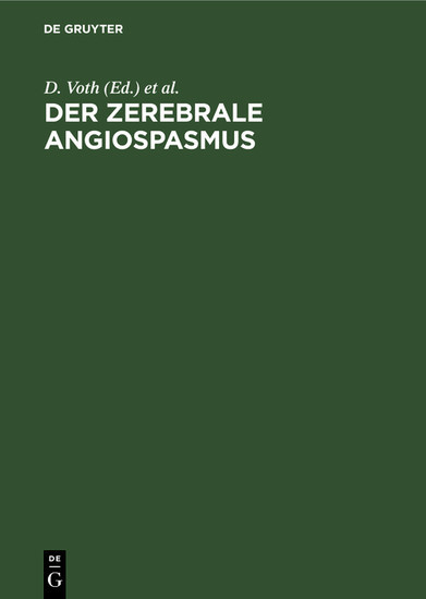 Der zerebrale Angiospasmus main product photo