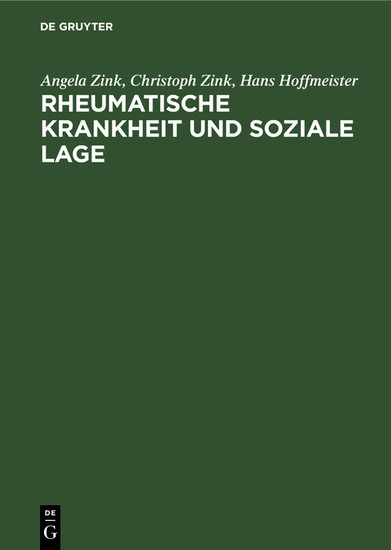 Rheumatische Krankheit und soziale Lage main product photo