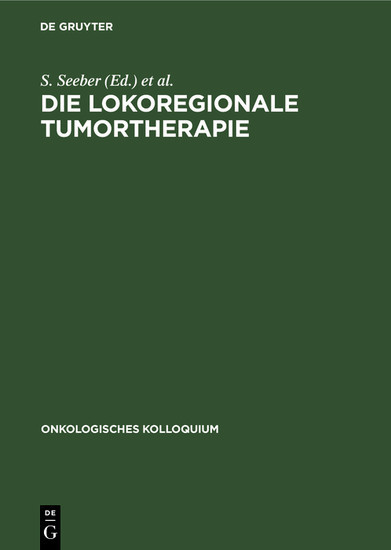 Die lokoregionale Tumortherapie main product photo