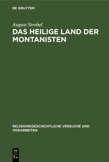 Das heilige Land der Montanisten main product photo