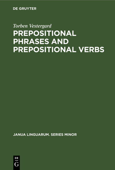 Prepositional Phrases and Prepositional Verbs main product photo