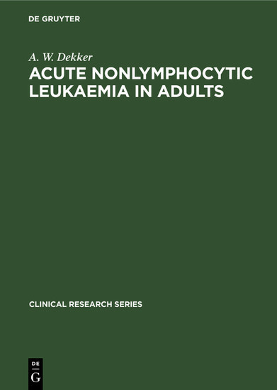 Acute Nonlymphocytic Leukaemia in Adults main product photo