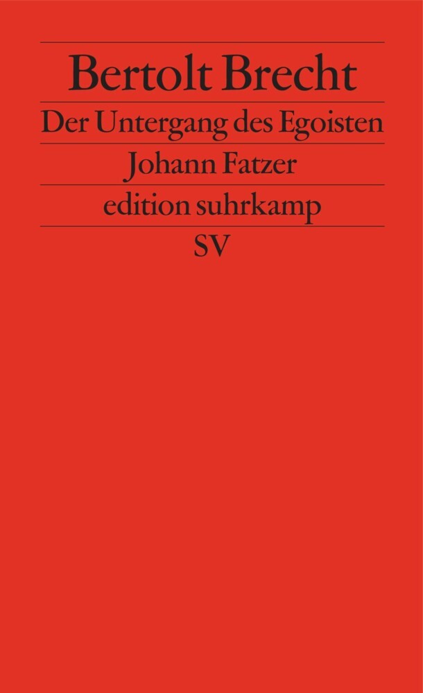 Der Untergang des Egoisten Johann Fatzer main product photo