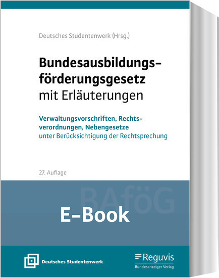 Bundesausbildungsförderungsgesetz mit Erläuterungen (BAföG) (E-Book) main product photo
