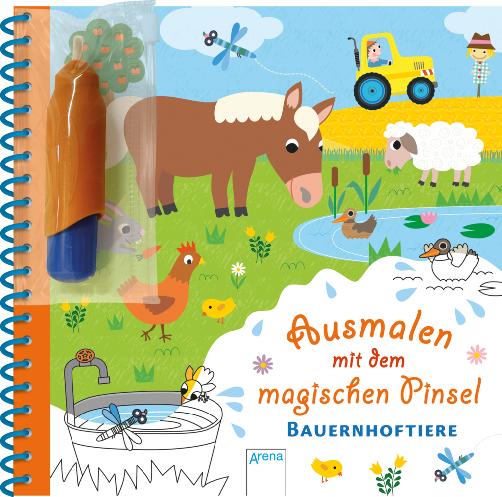 Ausmalen mit dem magischen Pinsel. Bauernhoftiere main product photo