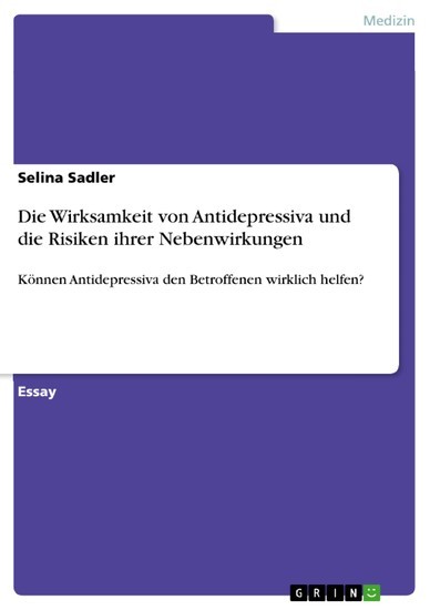 Die Wirksamkeit von Antidepressiva und die Risiken ihrer Nebenwirkungen main product photo
